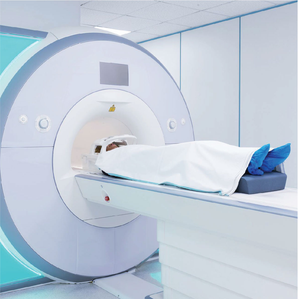 Patient entering an MRI scanner