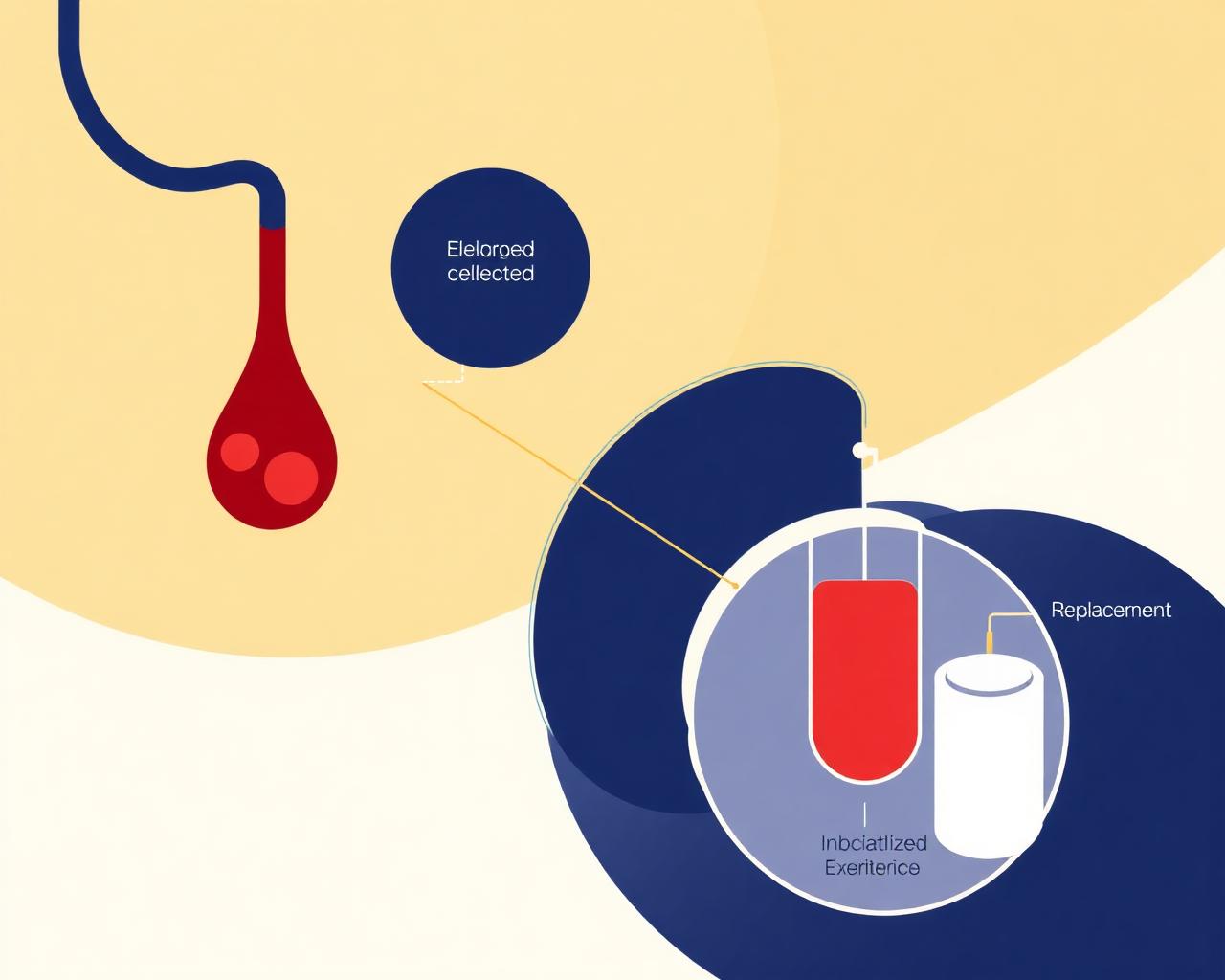 Diagram of the apheresis plasma exchange process